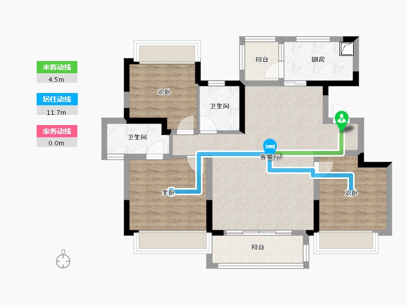 四川省-成都市-融和苑-86.41-户型库-动静线