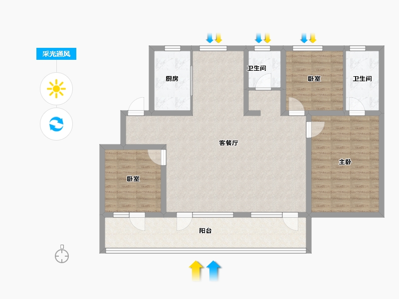 山东省-青岛市-和达智慧生态城-110.40-户型库-采光通风