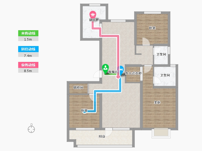 山东省-青岛市-5G海韵华府-112.00-户型库-动静线