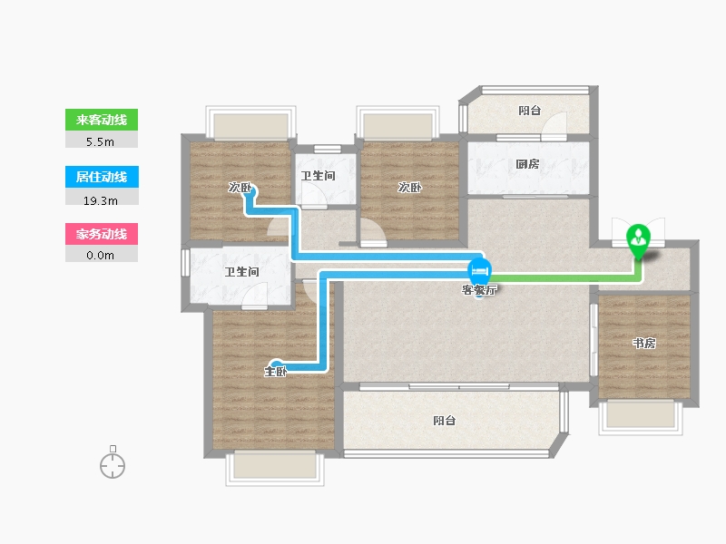 四川省-成都市-蓝光未来-119.70-户型库-动静线