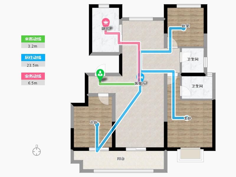 江苏省-徐州市-金鹏学府-94.94-户型库-动静线