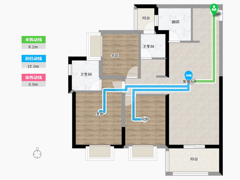 云南省-昆明市-保利城-82.40-户型库-动静线