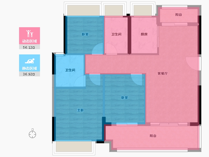 广东省-惠州市-泰丰牧马湖-84.19-户型库-动静分区