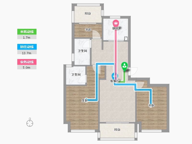 河南省-郑州市-东青·云锦熙悦-82.00-户型库-动静线