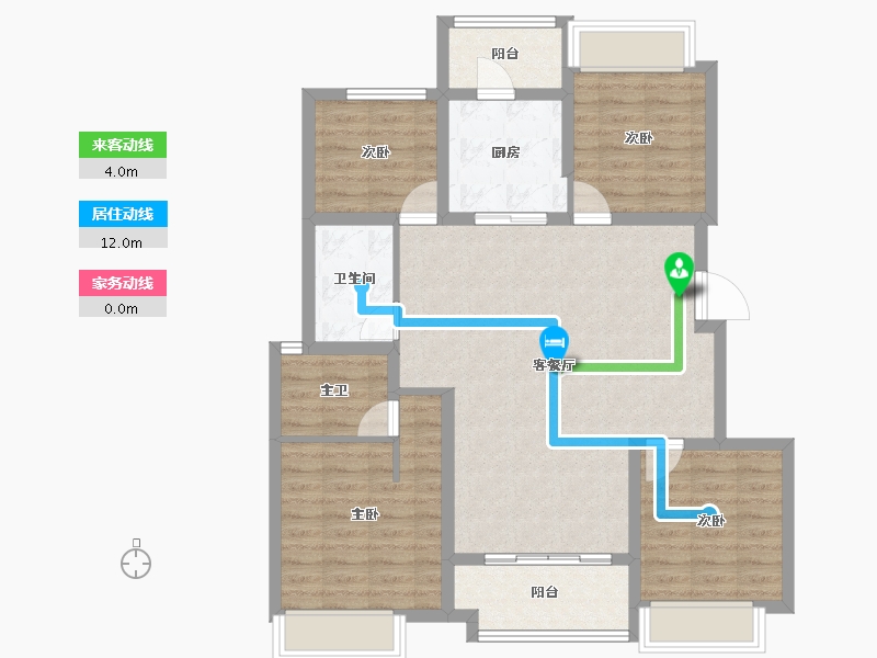 四川省-成都市-领地天府蘭台-95.66-户型库-动静线