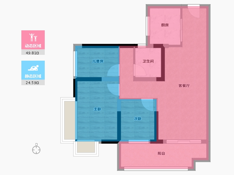 广东省-广州市-星汇文玺-79.87-户型库-动静分区