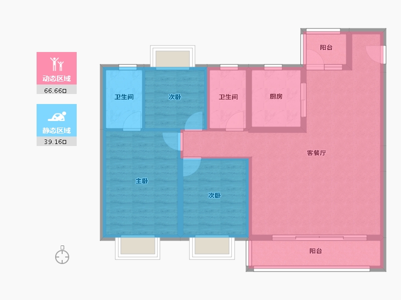 云南省-昆明市-保利城-94.84-户型库-动静分区