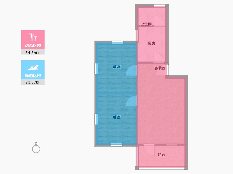 广东省-广州市-广园西路松岗大街公安宿舍-52.00-户型库-动静分区