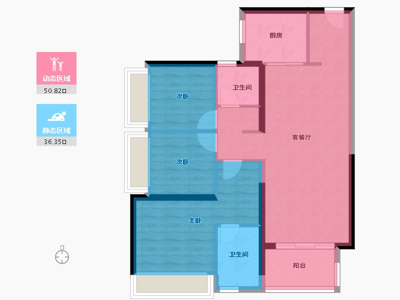 广东省-惠州市-灿邦珑廷观邸-77.90-户型库-动静分区