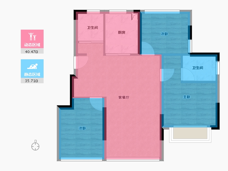 浙江省-金华市-​中南厚朴君启-68.00-户型库-动静分区