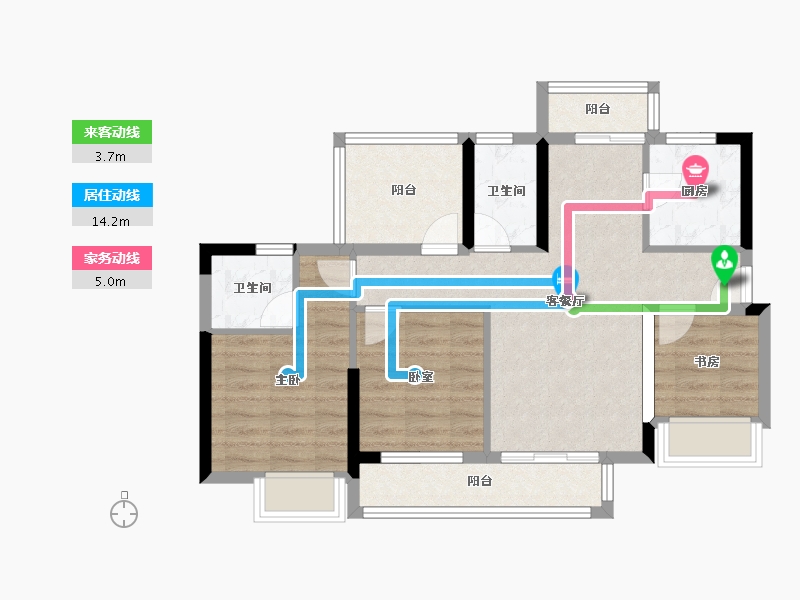 广东省-惠州市-城南春天-73.51-户型库-动静线