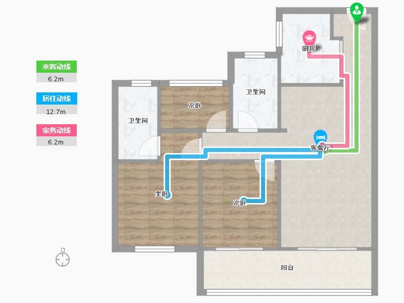 江苏省-苏州市-兰亭天悦-82.54-户型库-动静线