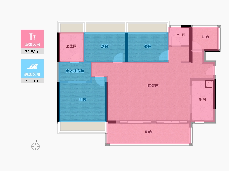 广东省-惠州市-保利·鹿江来-98.00-户型库-动静分区