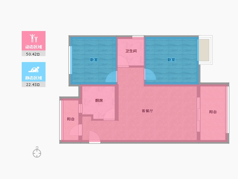 四川省-成都市-高投新悦府-64.77-户型库-动静分区