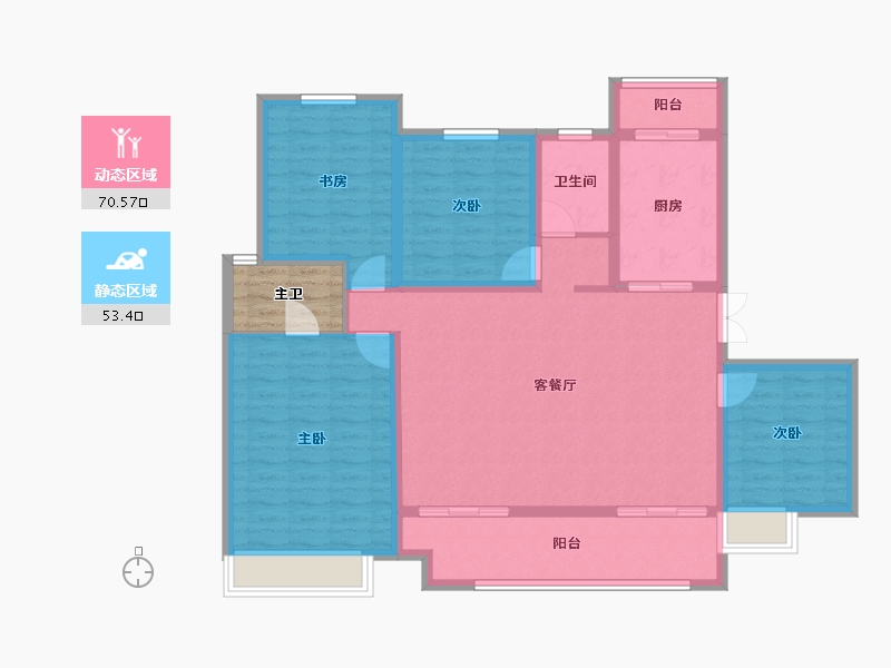 四川省-成都市-领地天府蘭台-115.60-户型库-动静分区