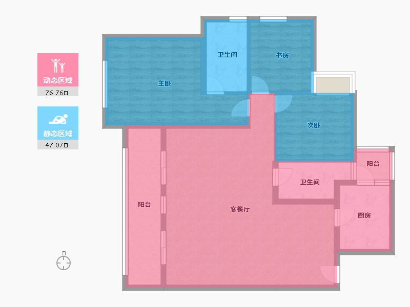 云南省-昆明市-北大资源颐和1898-111.76-户型库-动静分区