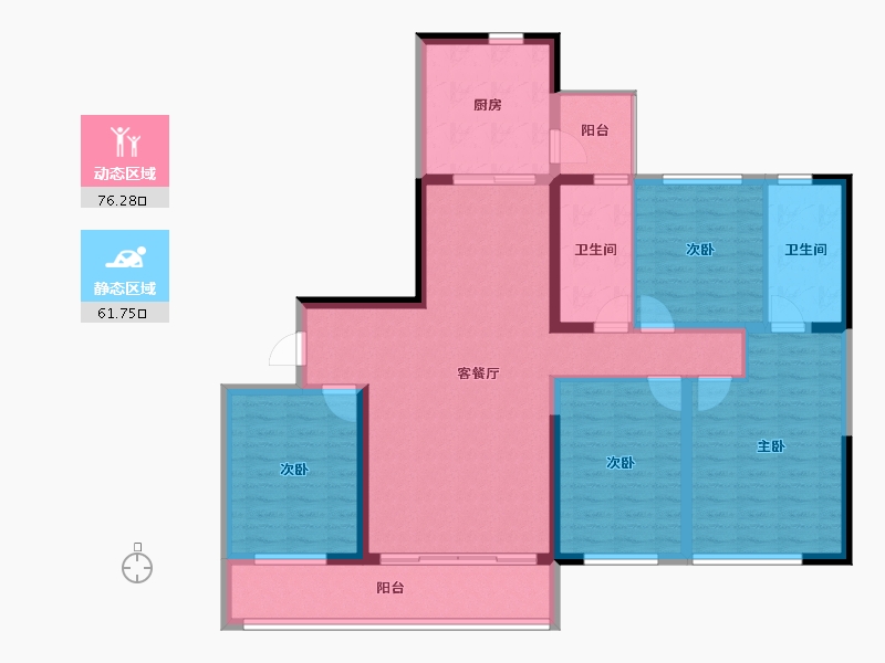 四川省-成都市-中国铁建西派国樾-123.79-户型库-动静分区