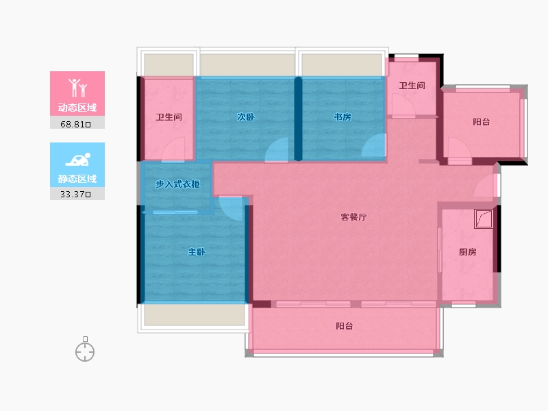 广东省-惠州市-保利·鹿江来-98.00-户型库-动静分区