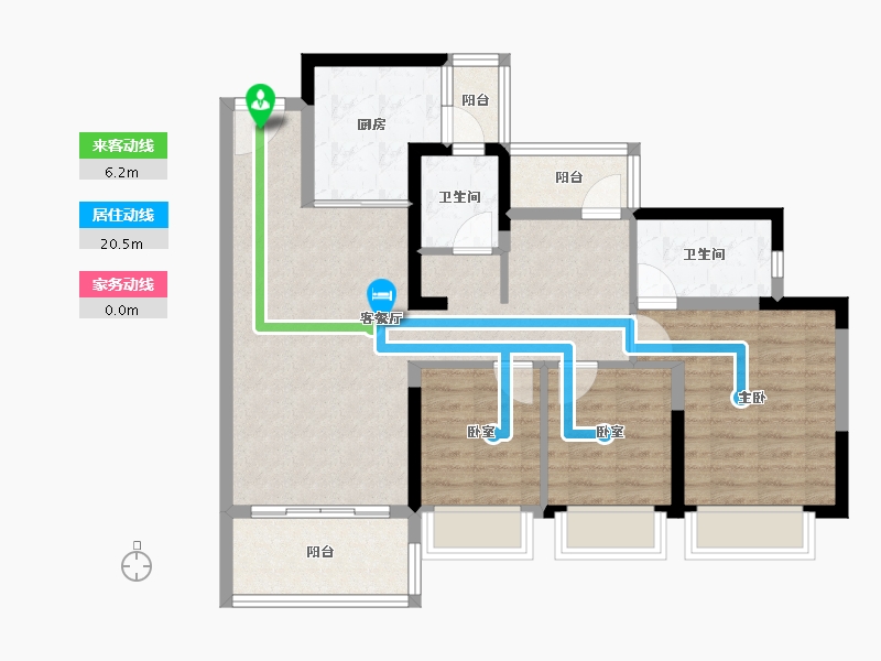 广东省-惠州市-灿邦珑廷观邸-86.81-户型库-动静线