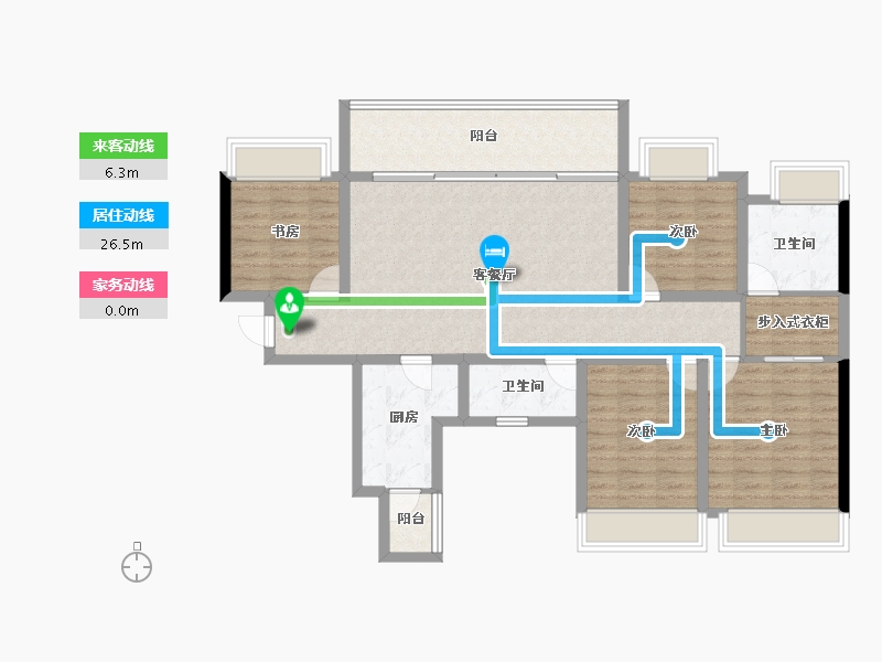 四川省-成都市-河畔府邸-107.60-户型库-动静线