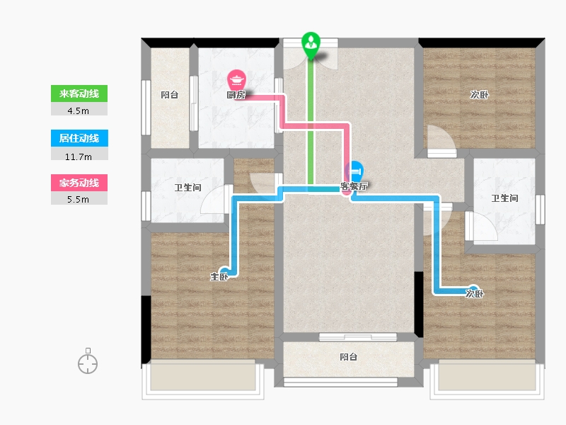 四川省-成都市-锦利锦悦府-83.72-户型库-动静线