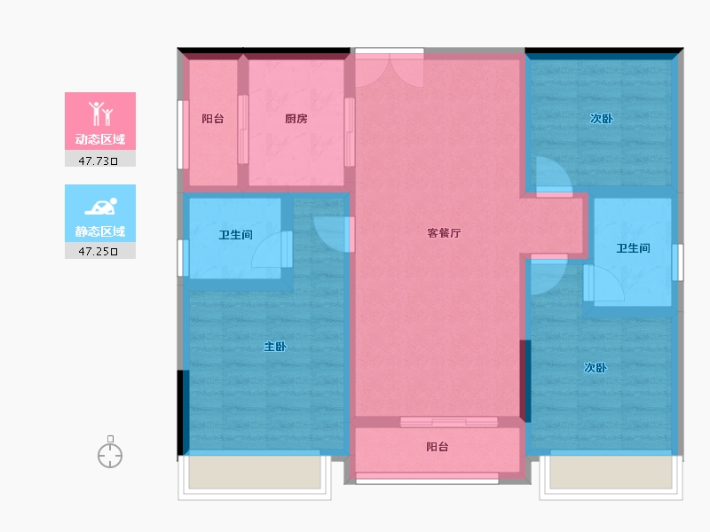 四川省-成都市-锦利锦悦府-83.72-户型库-动静分区