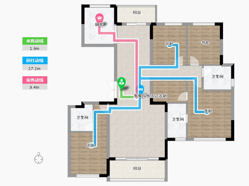 四川省-成都市-中国铁建西派国樾-140.23-户型库-动静线