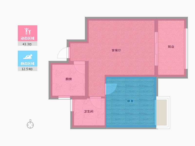 四川省-成都市-高投新悦府-49.58-户型库-动静分区