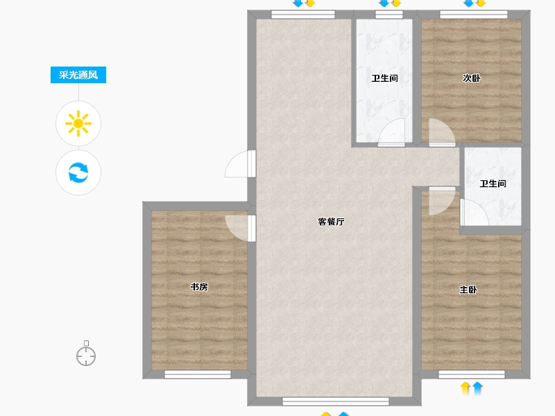 辽宁省-朝阳市-宝德隆泰-110.00-户型库-采光通风