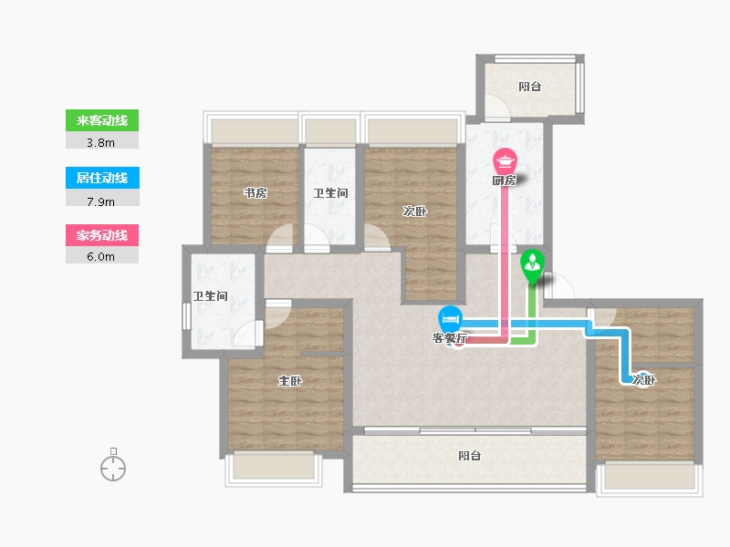 四川省-成都市-成都诚园-115.57-户型库-动静线