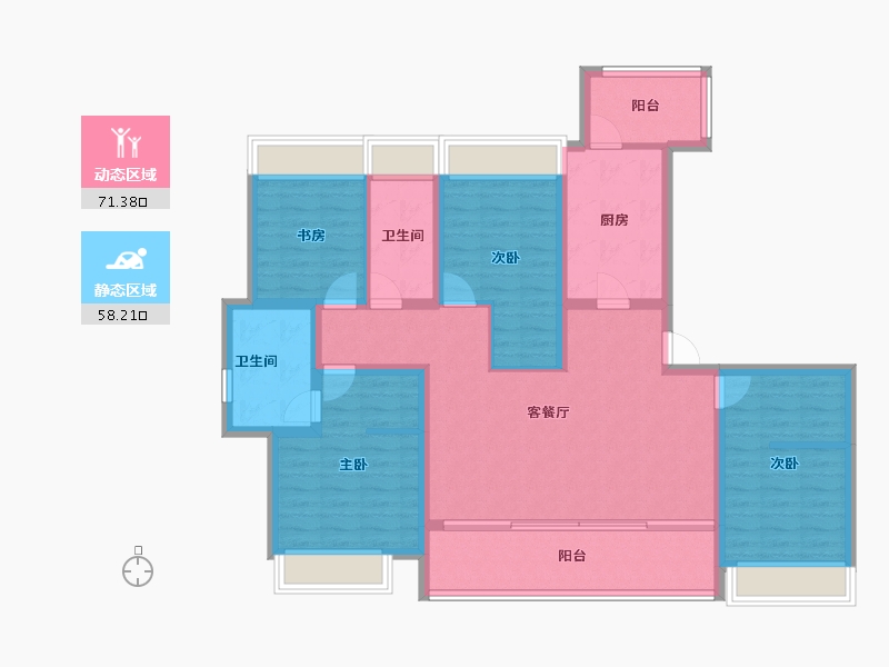 四川省-成都市-成都诚园-115.57-户型库-动静分区