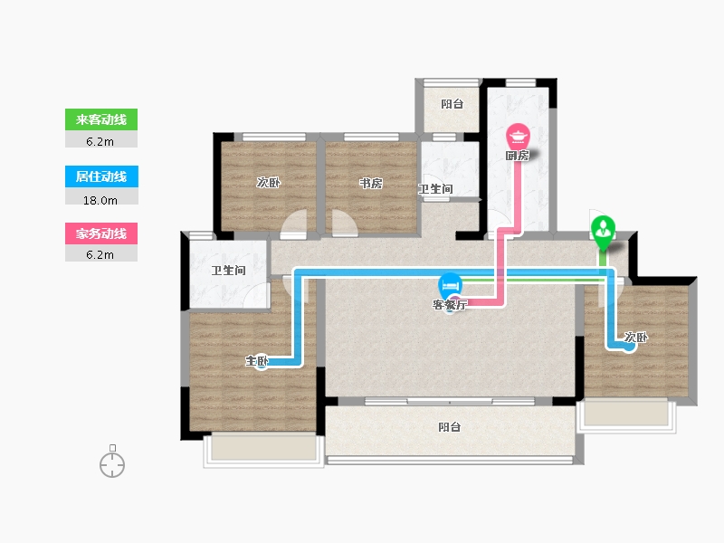 四川省-成都市-新力东园-115.16-户型库-动静线