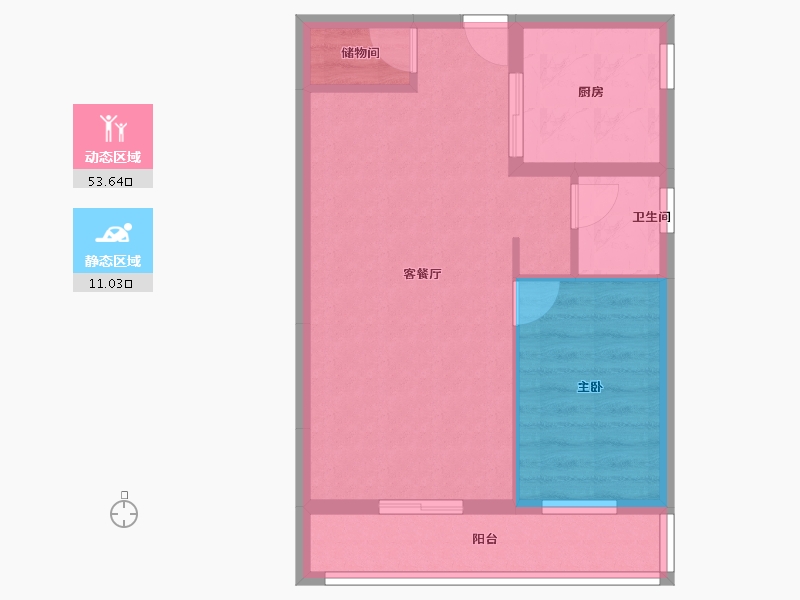 云南省-昆明市-昆明恒大城-57.83-户型库-动静分区