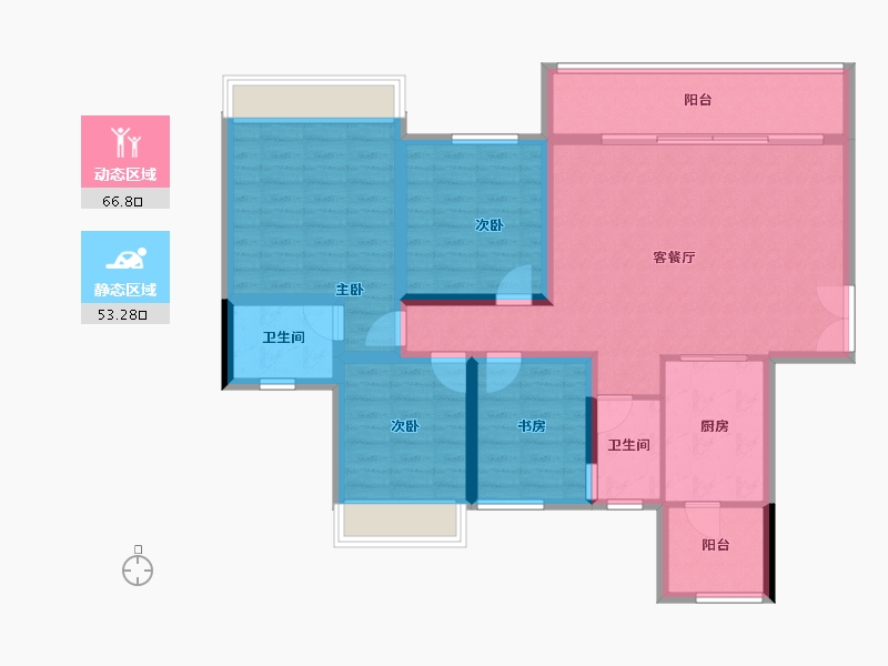 四川省-成都市-川网国际花园-107.51-户型库-动静分区