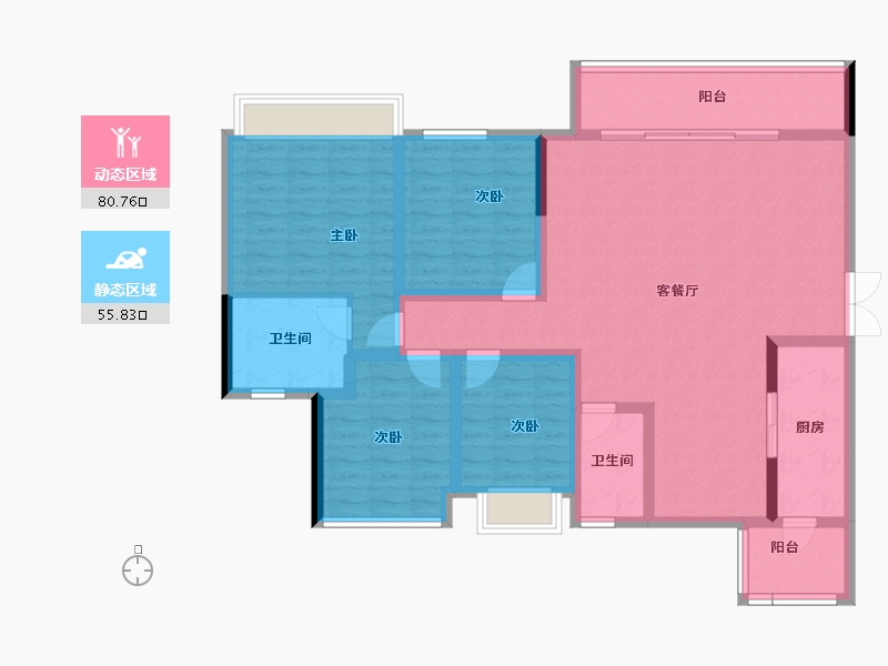 四川省-成都市-川网国际花园-122.28-户型库-动静分区