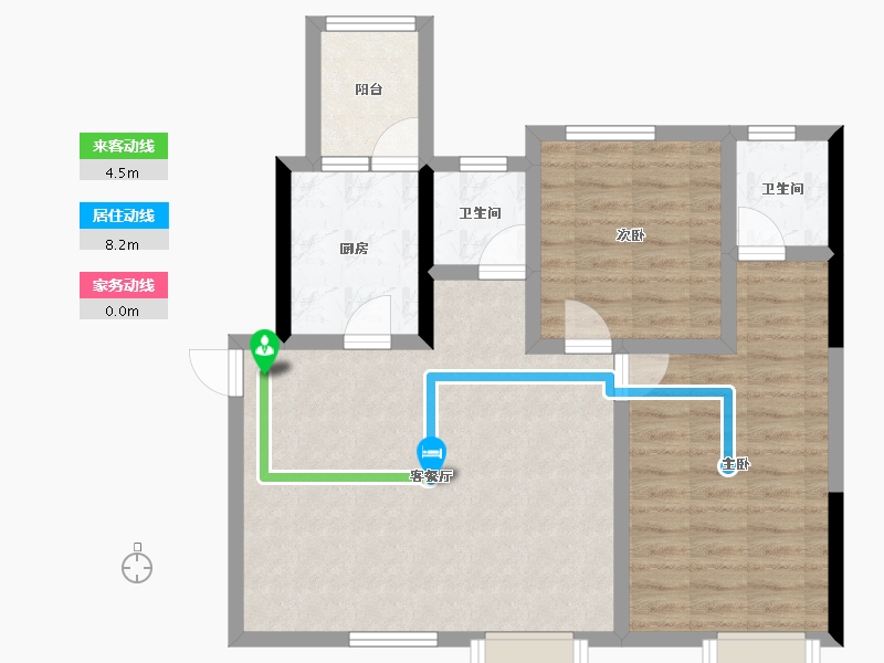 四川省-成都市-海棠时代广场-76.09-户型库-动静线