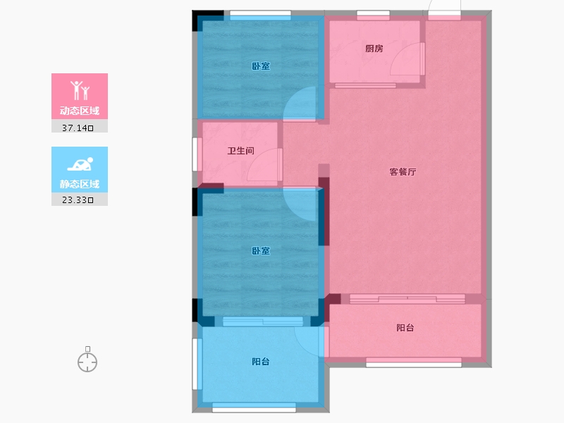 重庆-重庆市-仙女峯-53.90-户型库-动静分区