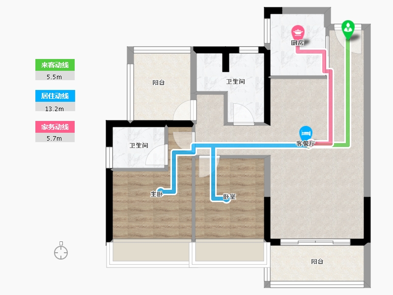 广东省-惠州市-中瑞怡润华府-71.17-户型库-动静线