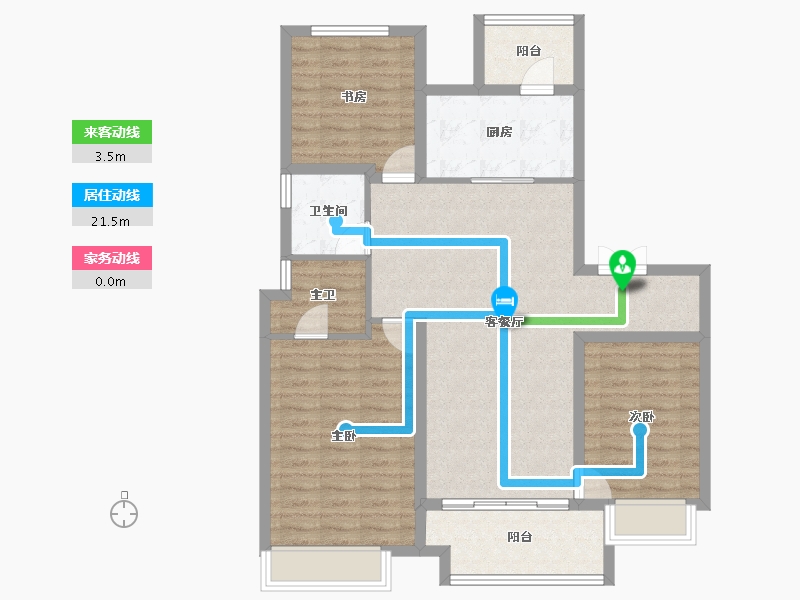 四川省-成都市-领地天府蘭台-97.58-户型库-动静线