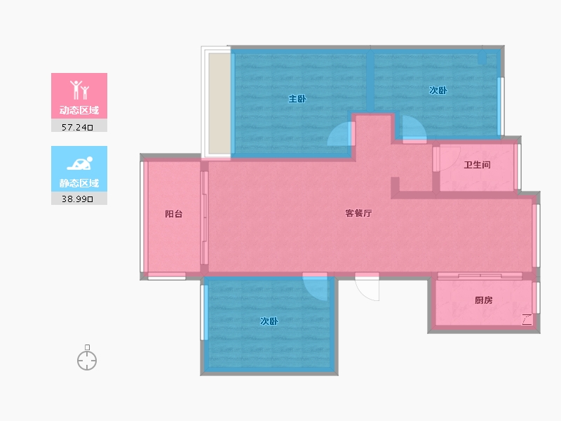 安徽省-阜阳市-纵联·枫语墅-89.00-户型库-动静分区