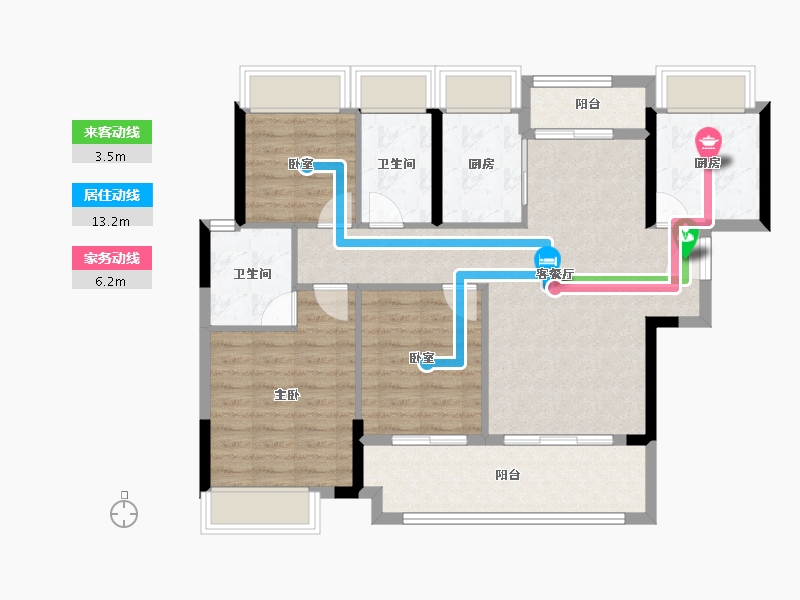 广东省-惠州市-泰丰牧马湖-92.75-户型库-动静线