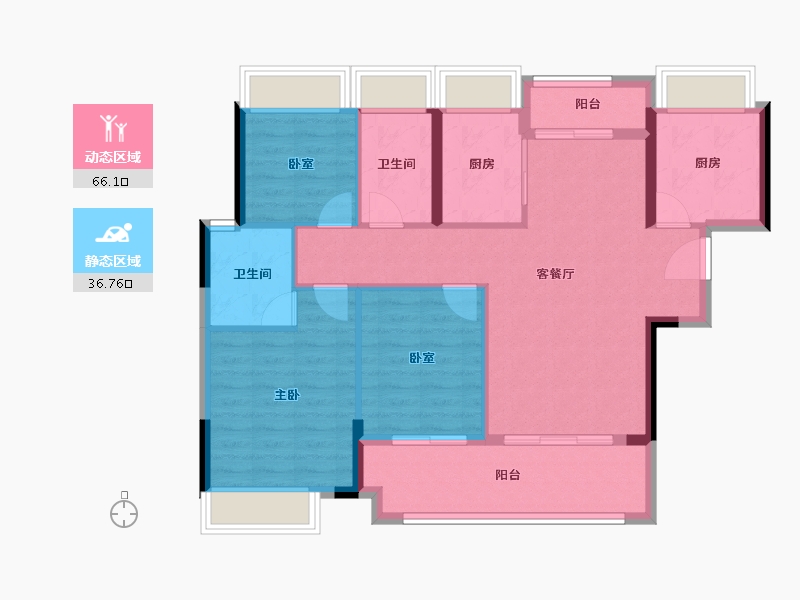 广东省-惠州市-泰丰牧马湖-92.75-户型库-动静分区