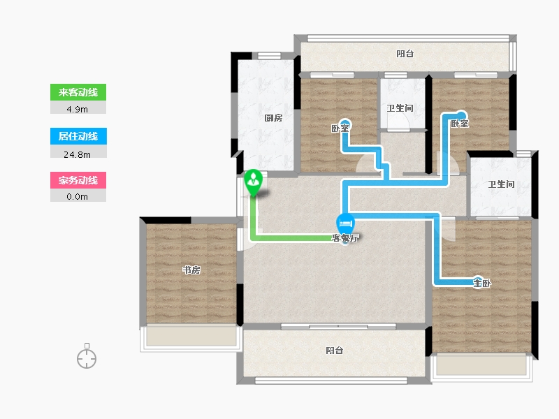 河南省-郑州市-招商美景雍瑞园-135.00-户型库-动静线