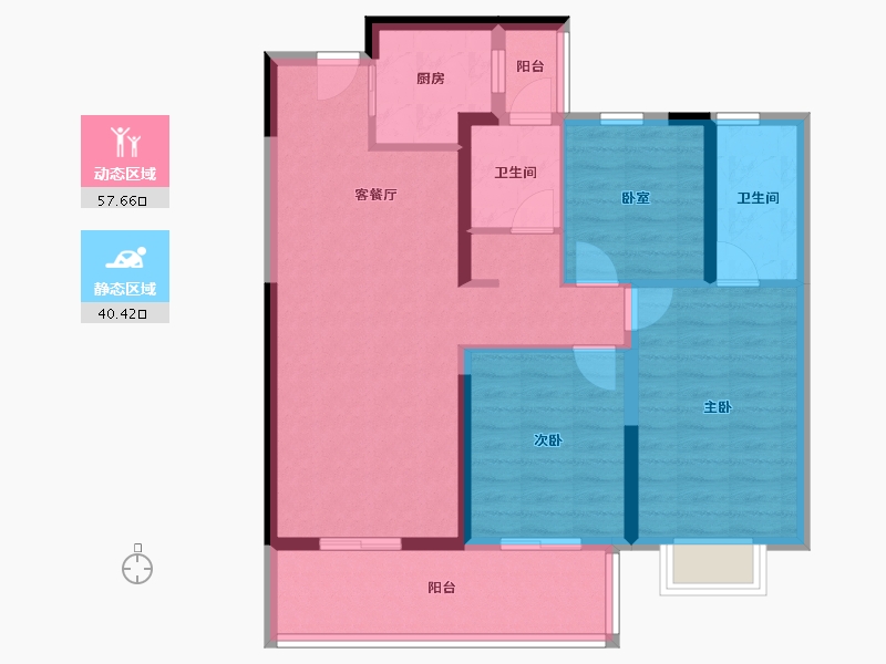 云南省-昆明市-保利城-87.30-户型库-动静分区