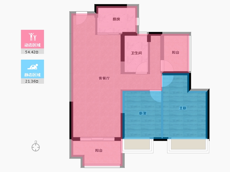 广东省-惠州市-佳兆业东江新城-67.19-户型库-动静分区