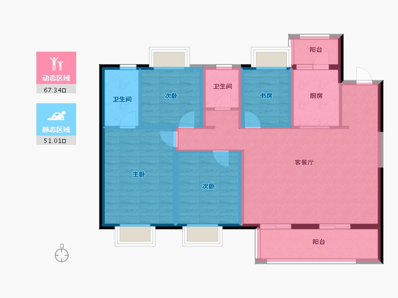 云南省-昆明市-保利城-106.16-户型库-动静分区