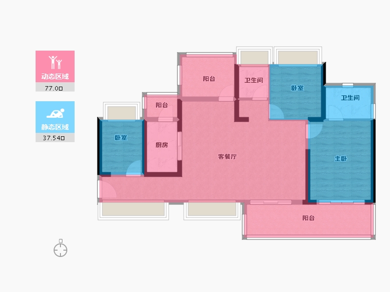 广东省-惠州市-泰丰牧马湖-102.40-户型库-动静分区