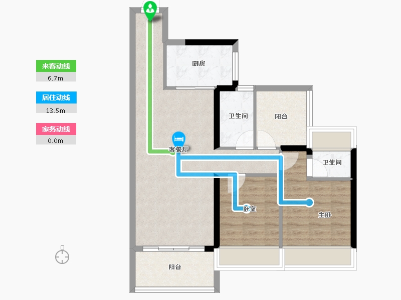 广东省-惠州市-隆腾盛世-72.76-户型库-动静线