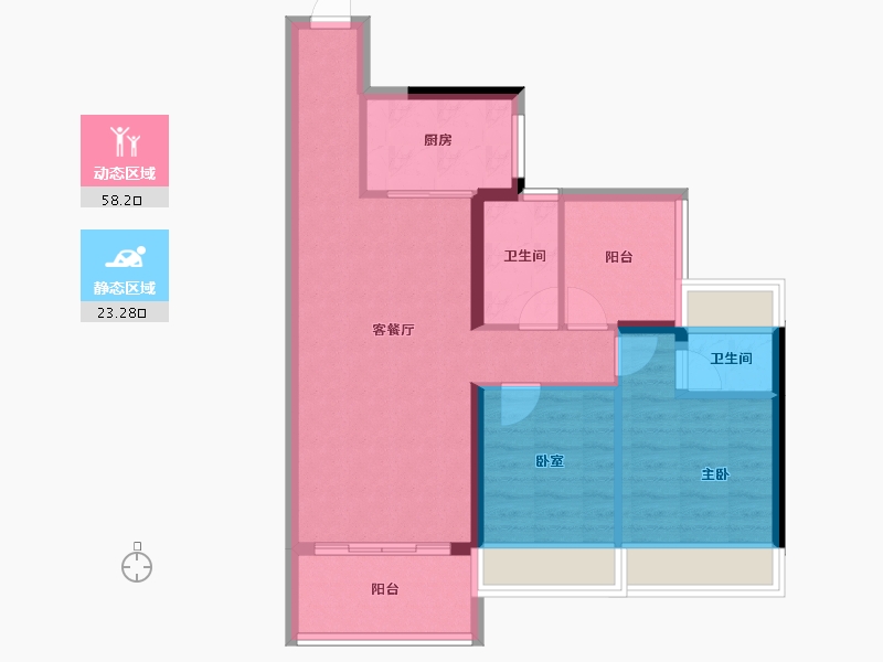 广东省-惠州市-隆腾盛世-72.76-户型库-动静分区