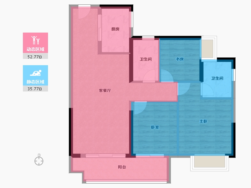 广东省-惠州市-融创臻园-79.67-户型库-动静分区